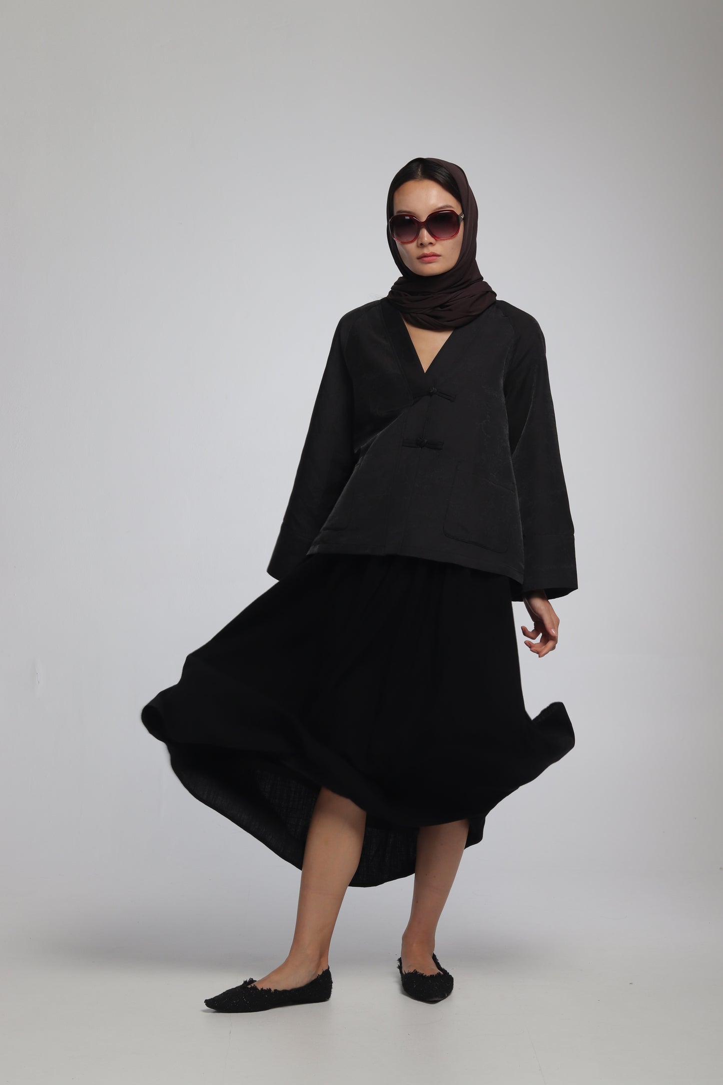JAPANESE BLACK LINEN SET