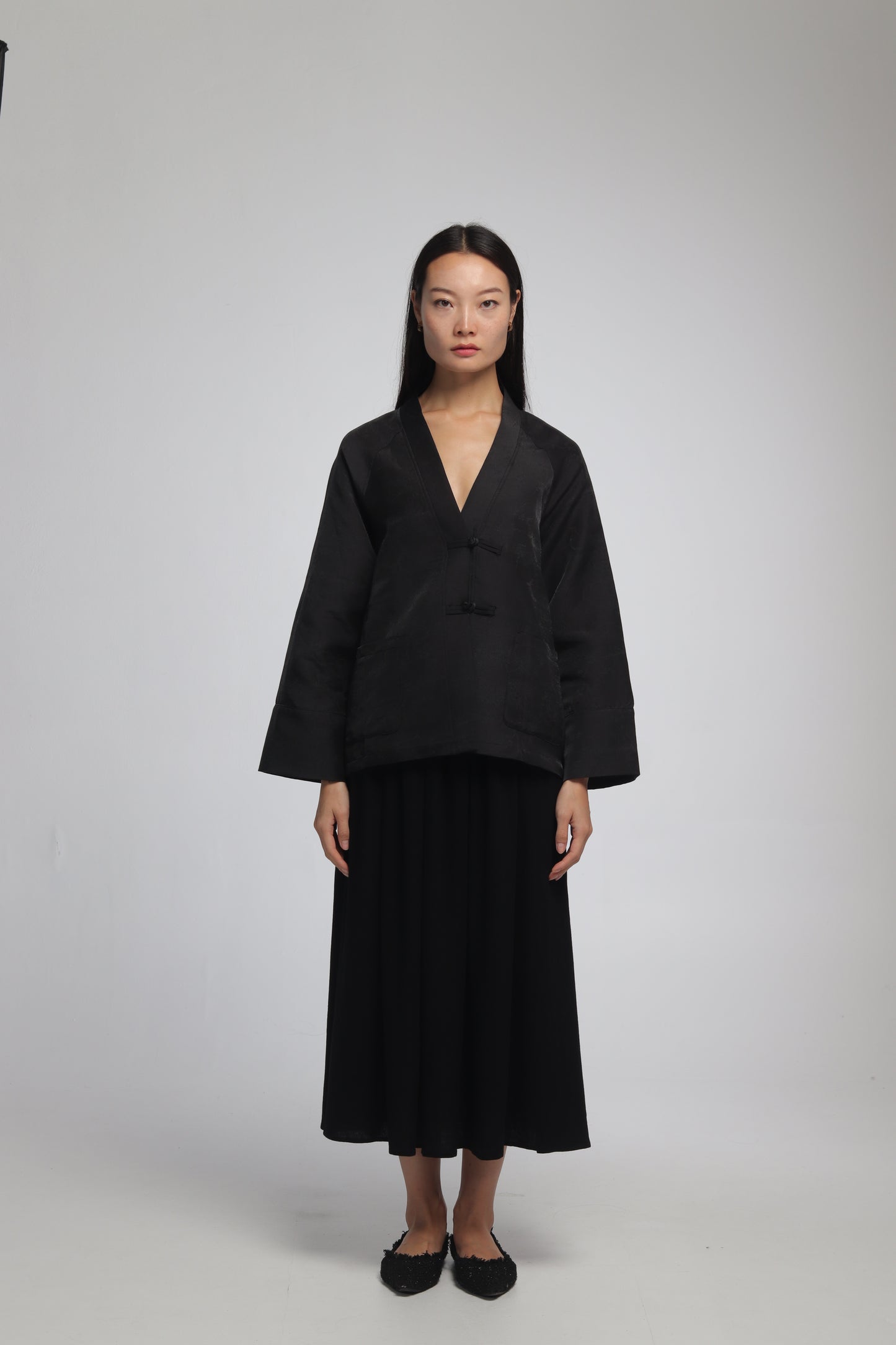 JAPANESE BLACK LINEN SET