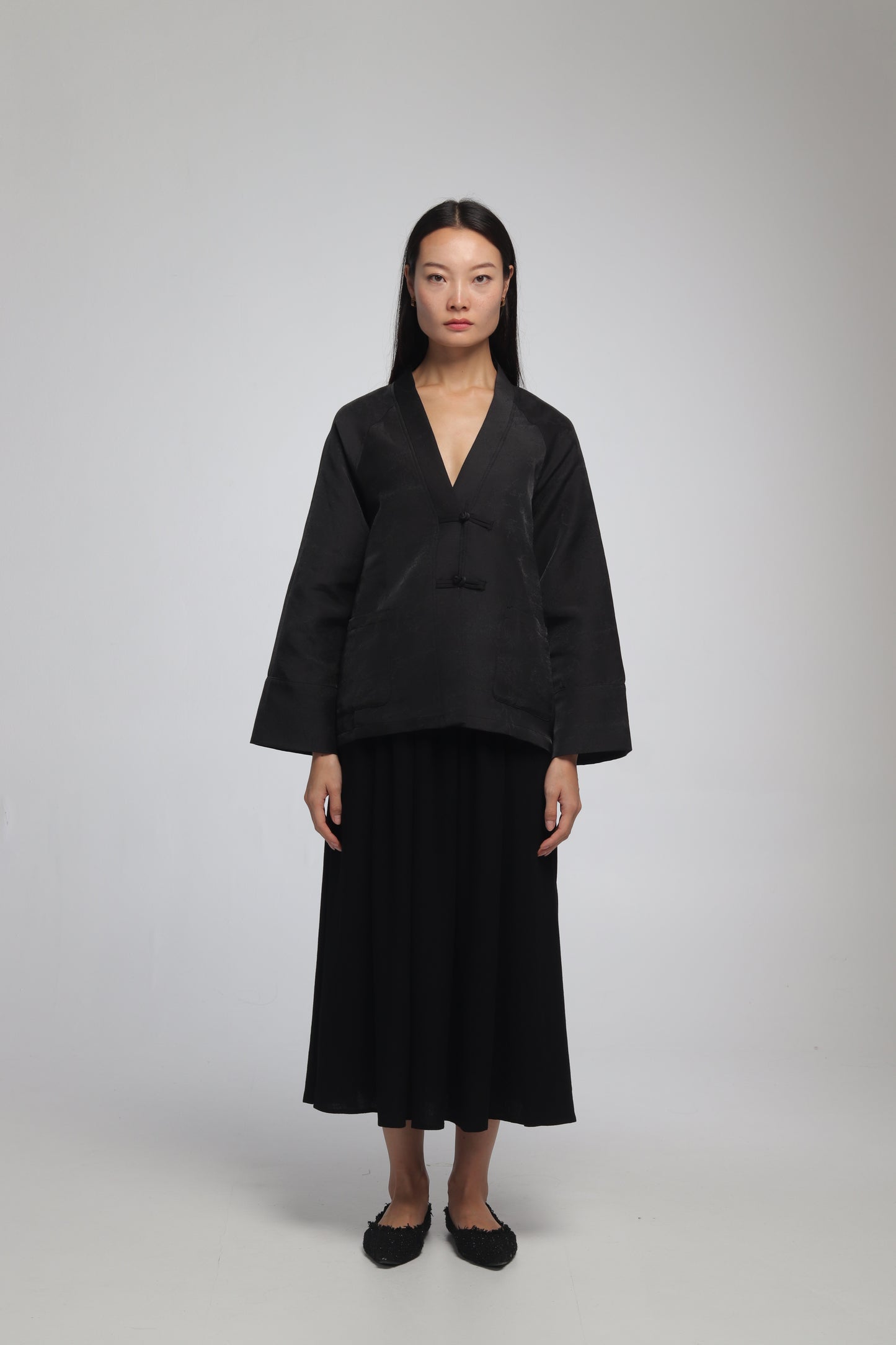 JAPANESE BLACK LINEN SET
