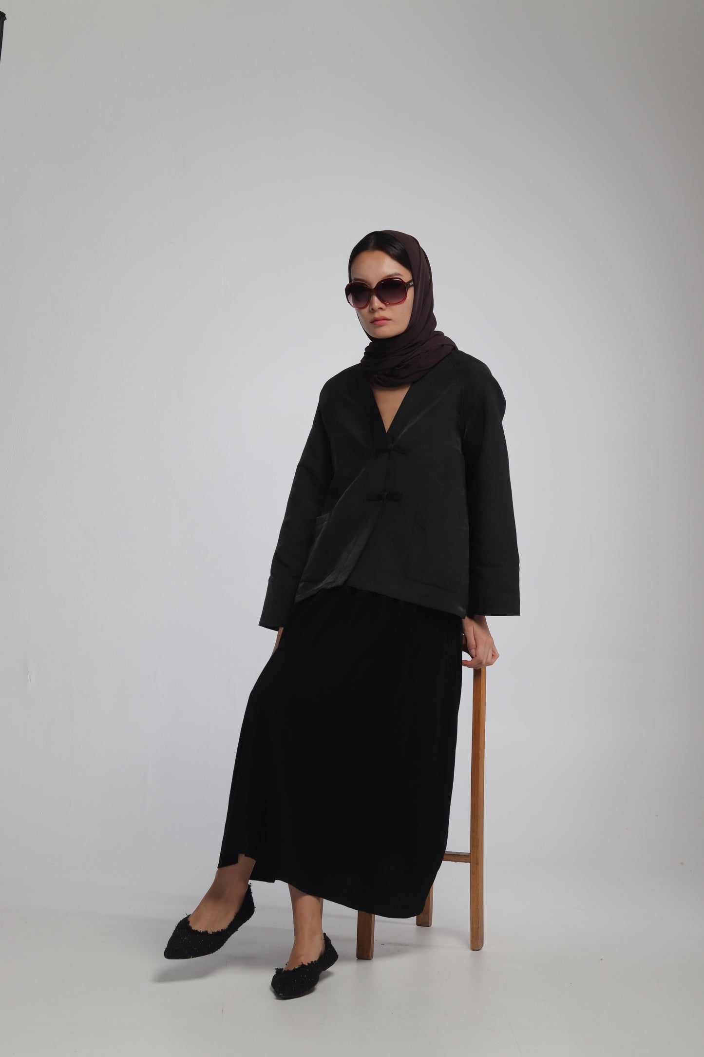 JAPANESE BLACK LINEN SET