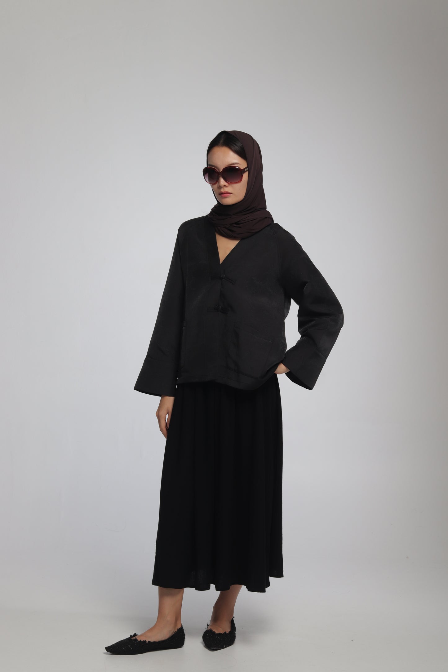 JAPANESE BLACK LINEN SET