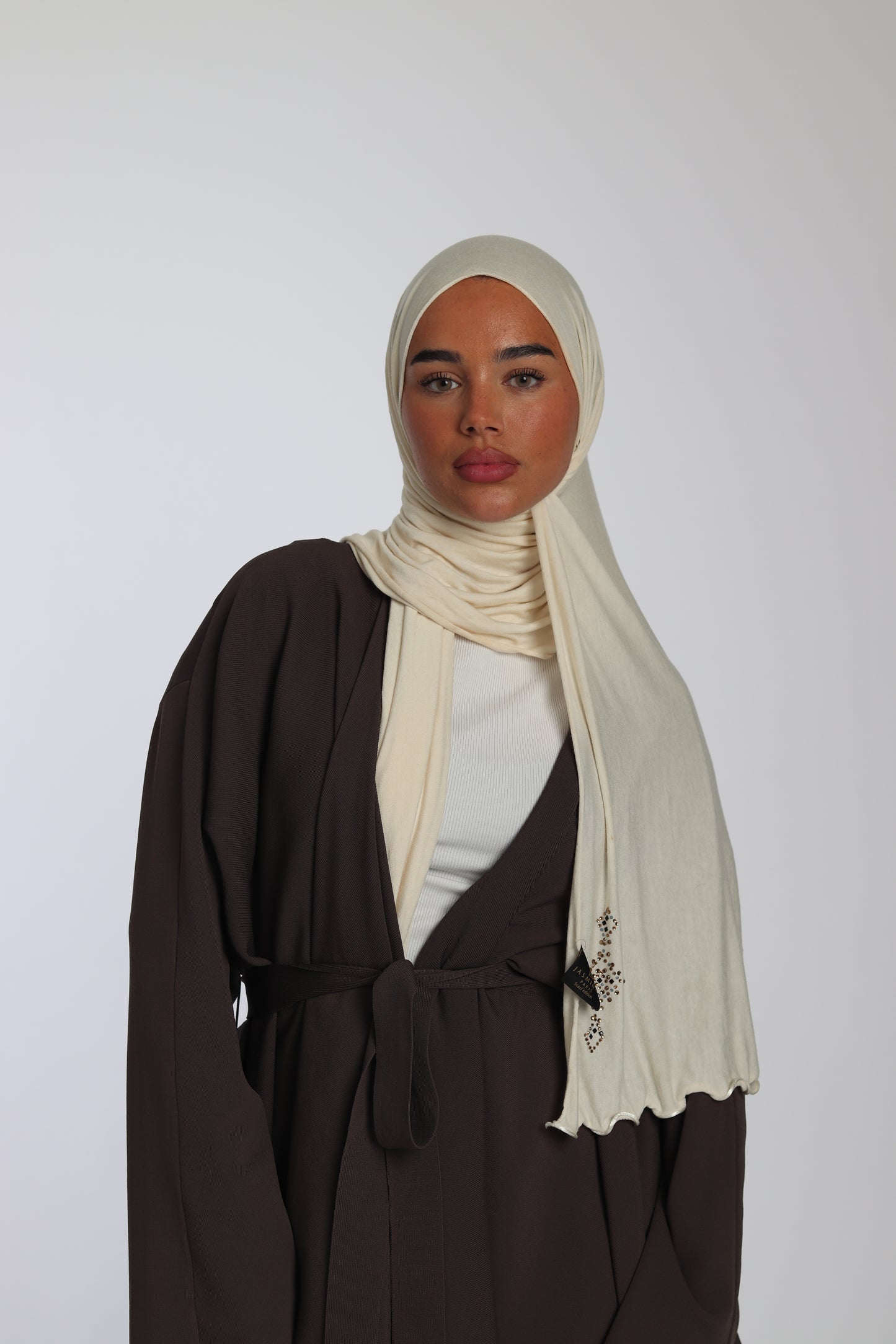 Gilet Enveloppant de Créateur - couleur taupe terreux
