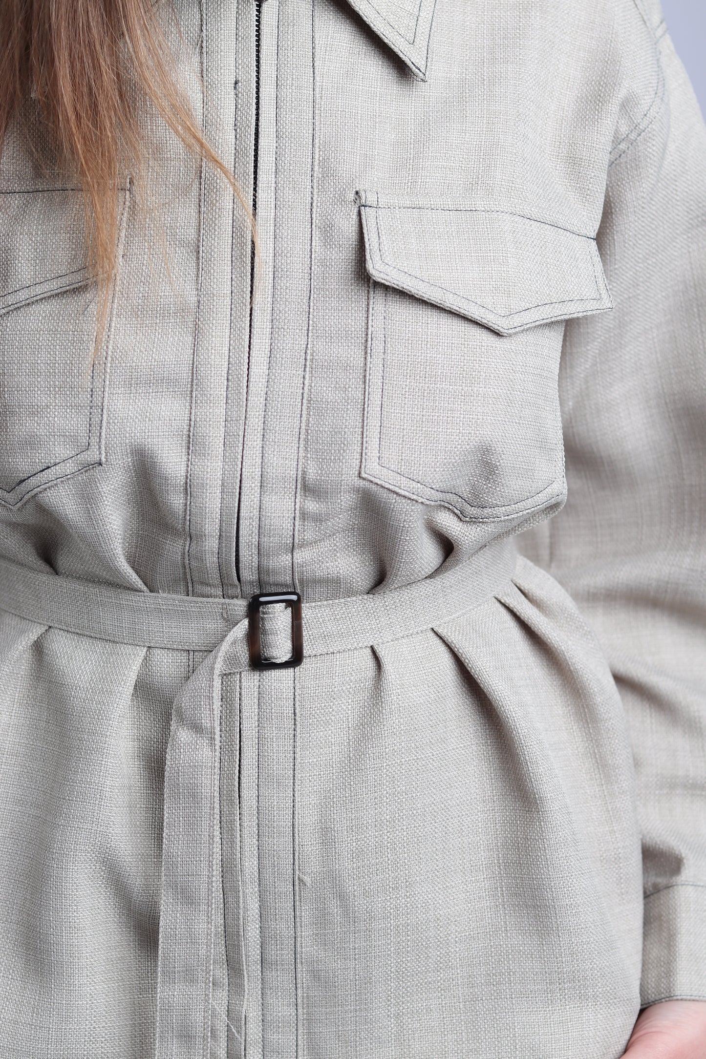 Ensemble Urbain Chic en Tweed Beige