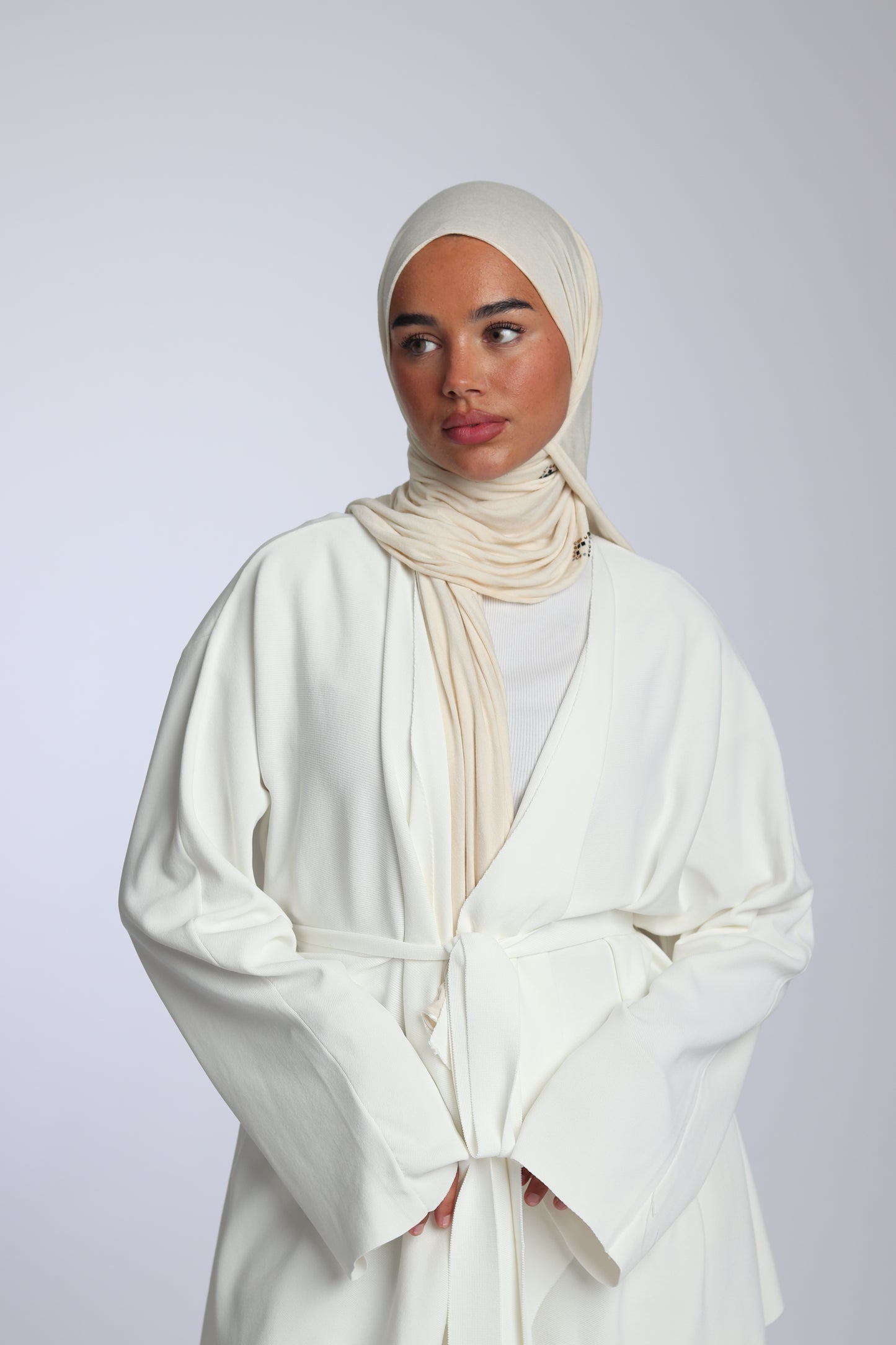 Gilet Enveloppant de Créateur - Blanc Neige