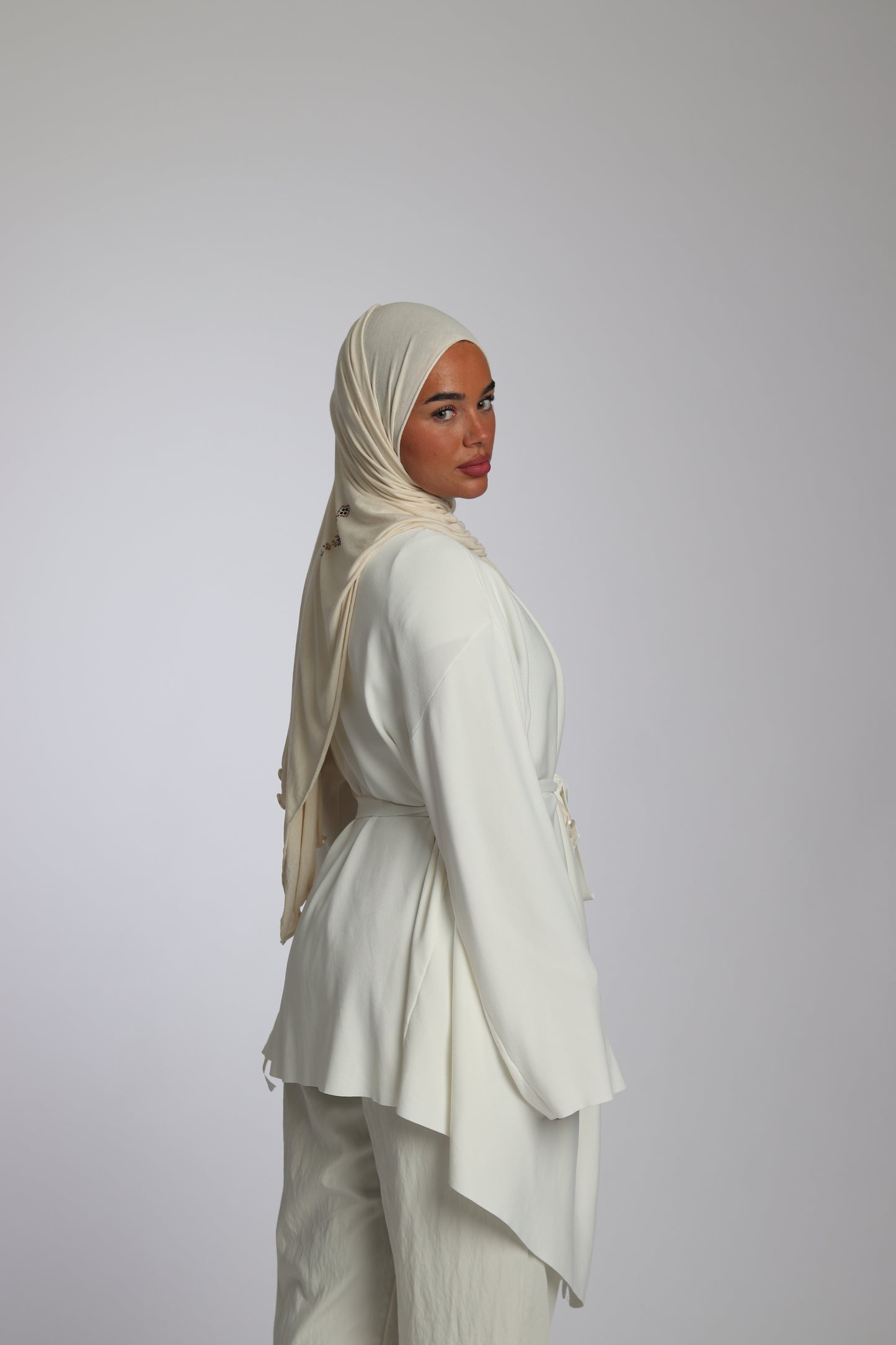 Gilet Enveloppant de Créateur - Blanc Neige