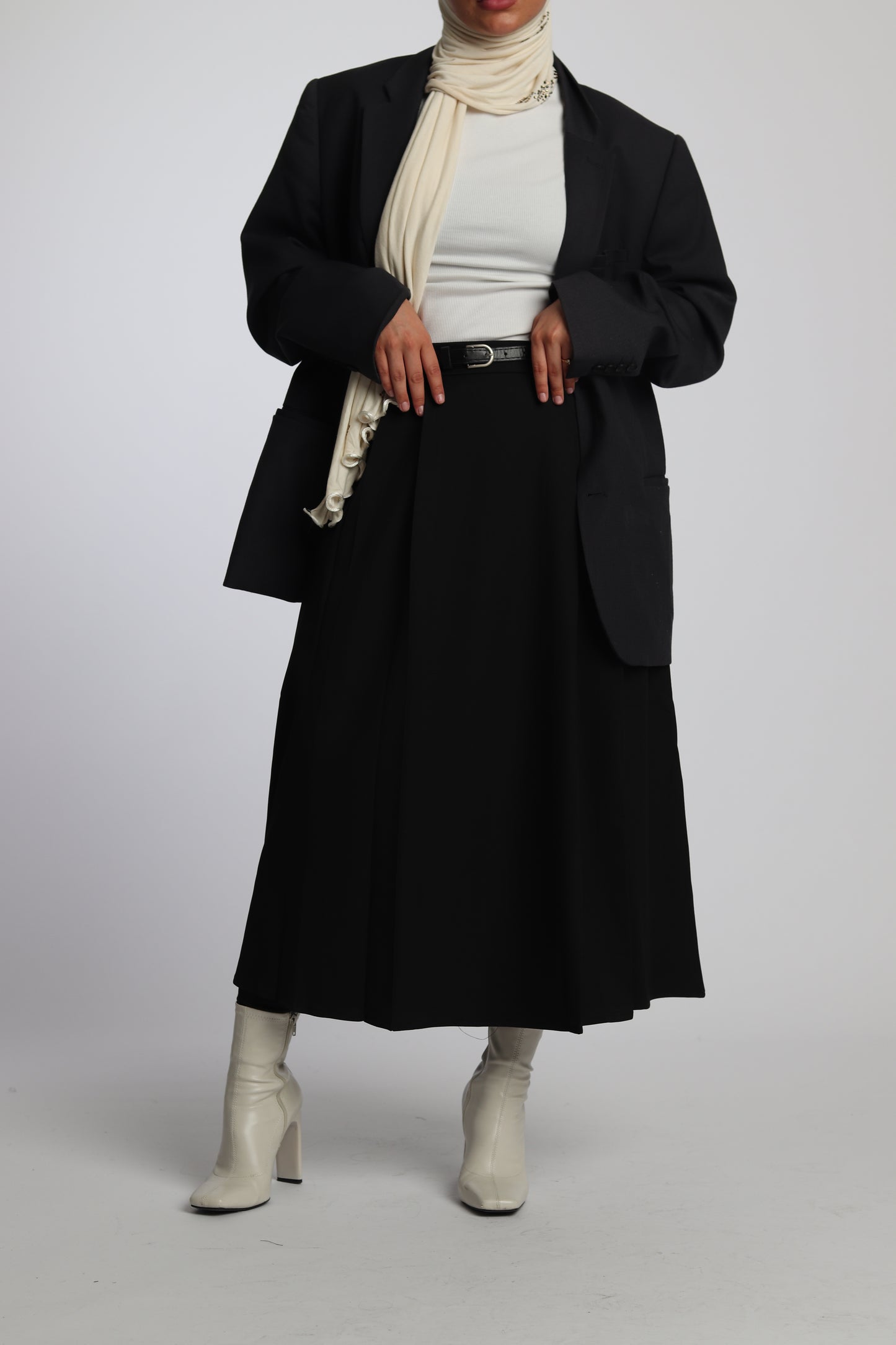 Jupe longue Midi Évasée noire