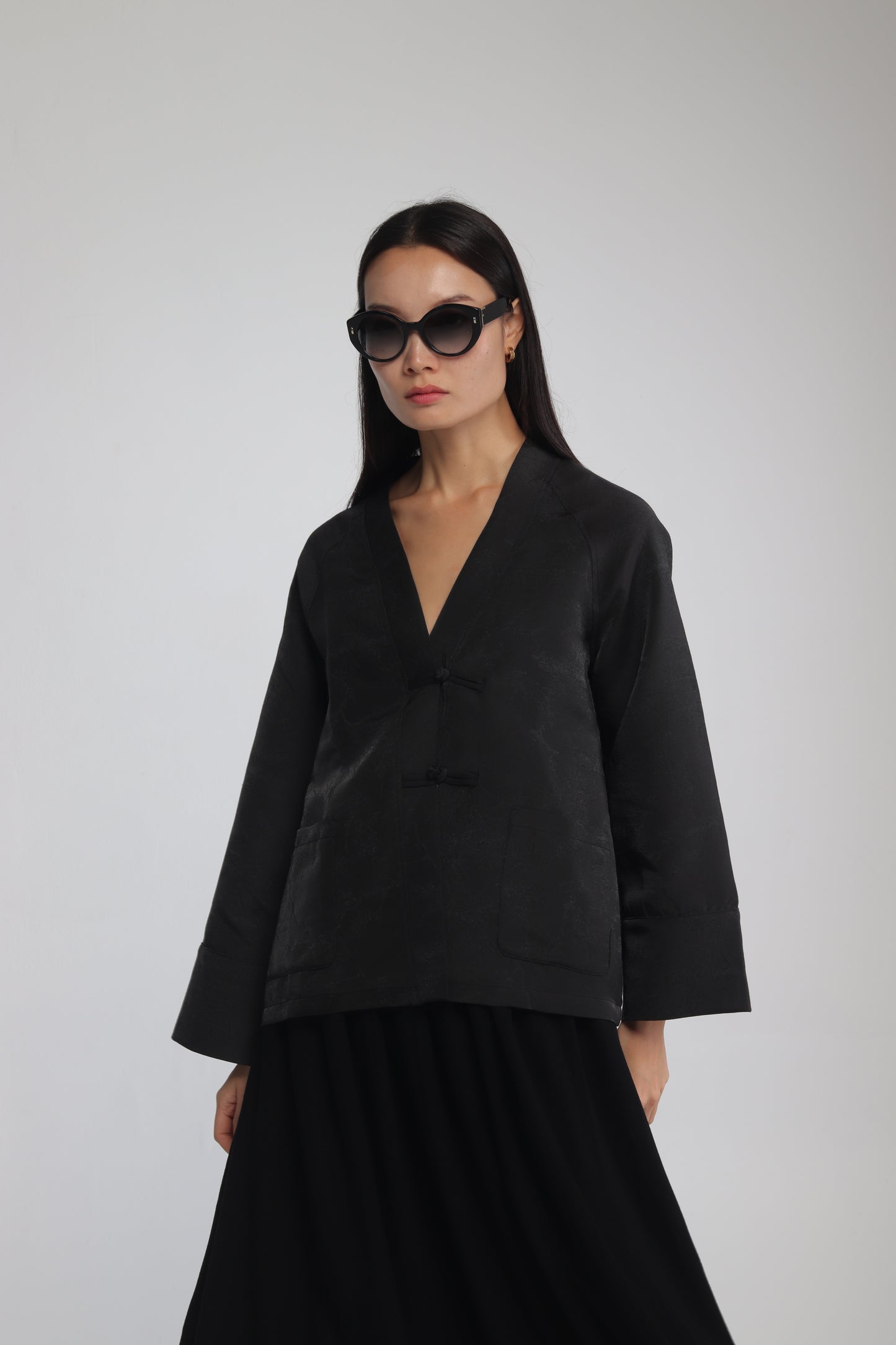 JAPANESE BLACK LINEN SET