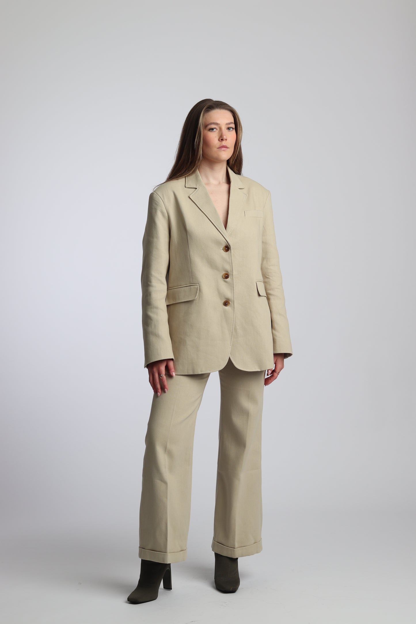 Ensemble / SET blazer & pantalon beige classique