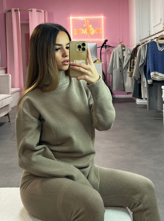Ensemble - SET en tricot couleur camel
