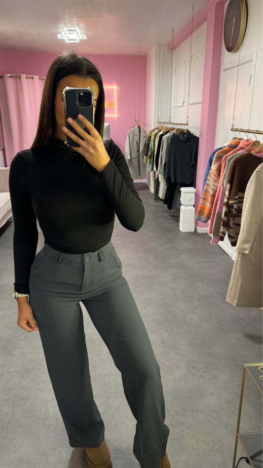 Pantalon palazzo noir /gris